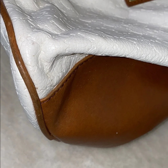 Tommy Hilfiger white tan  leather tote-bag - Picture 13 of 14